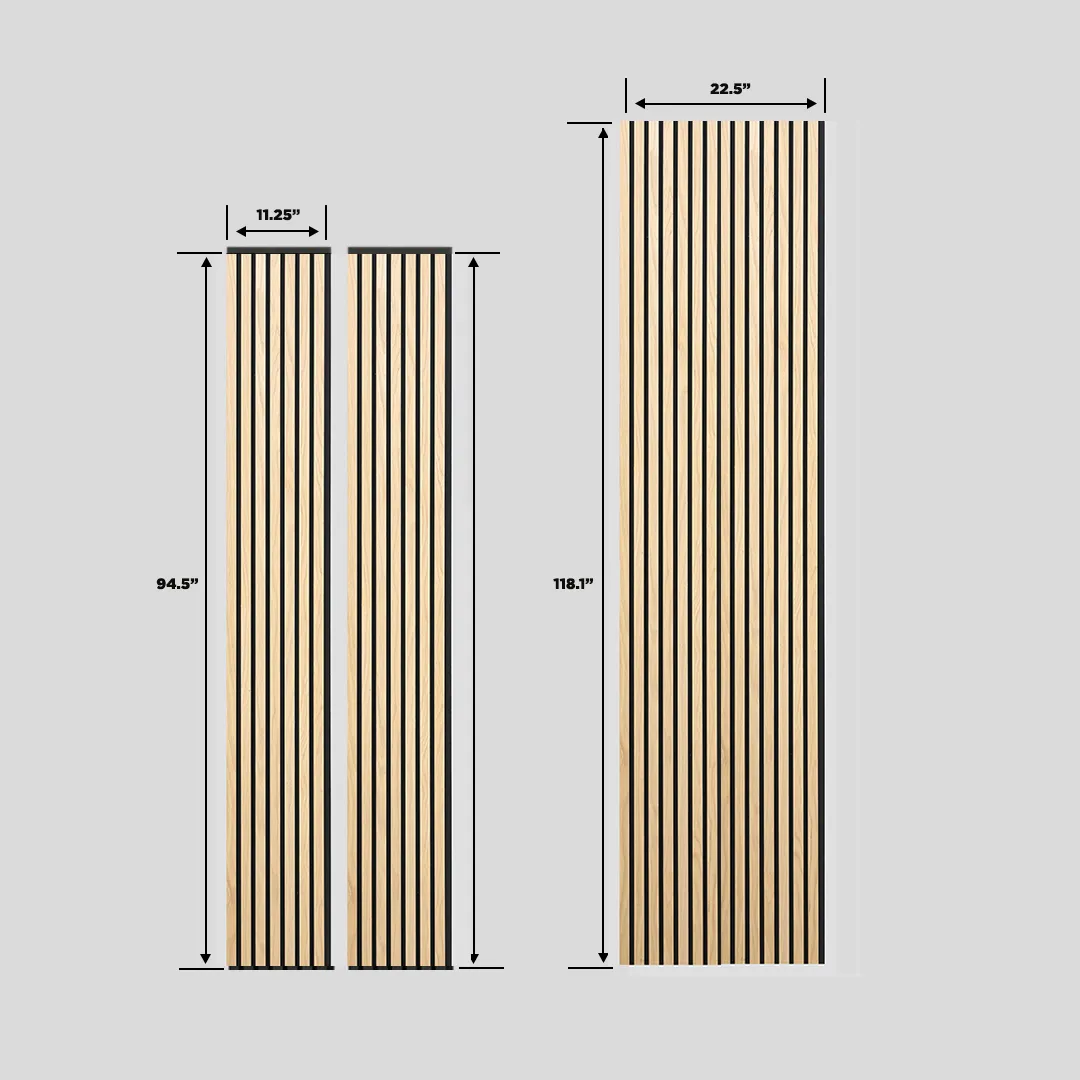 Acoustic Slat Wall Panel | Natural Oak | Premium 3-sided Wood Veneer - Image 3