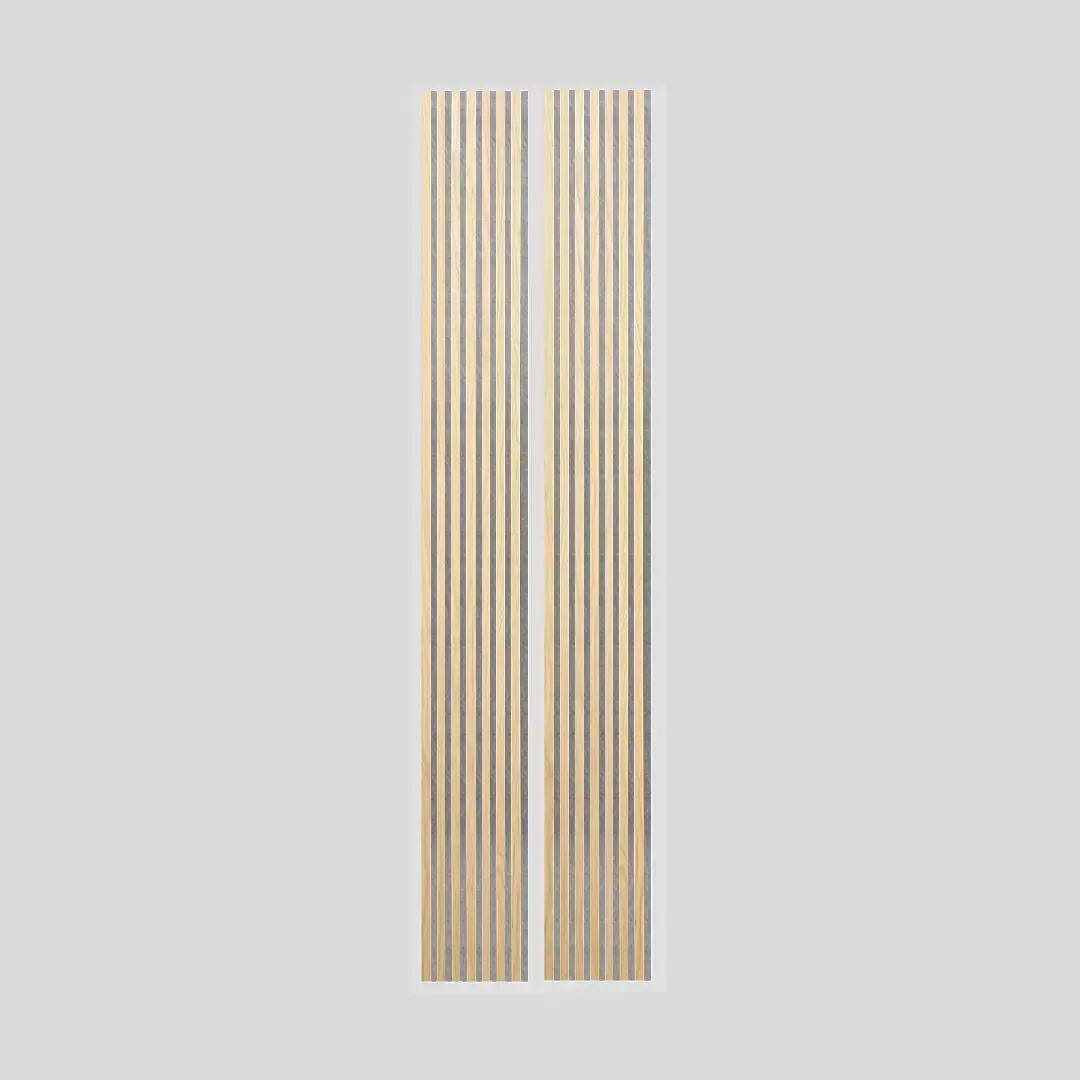 Acoustic Slat Wall Panel | Natural Oak with Gray Felt | Premium 3-sided Wood Veneer - Image 6