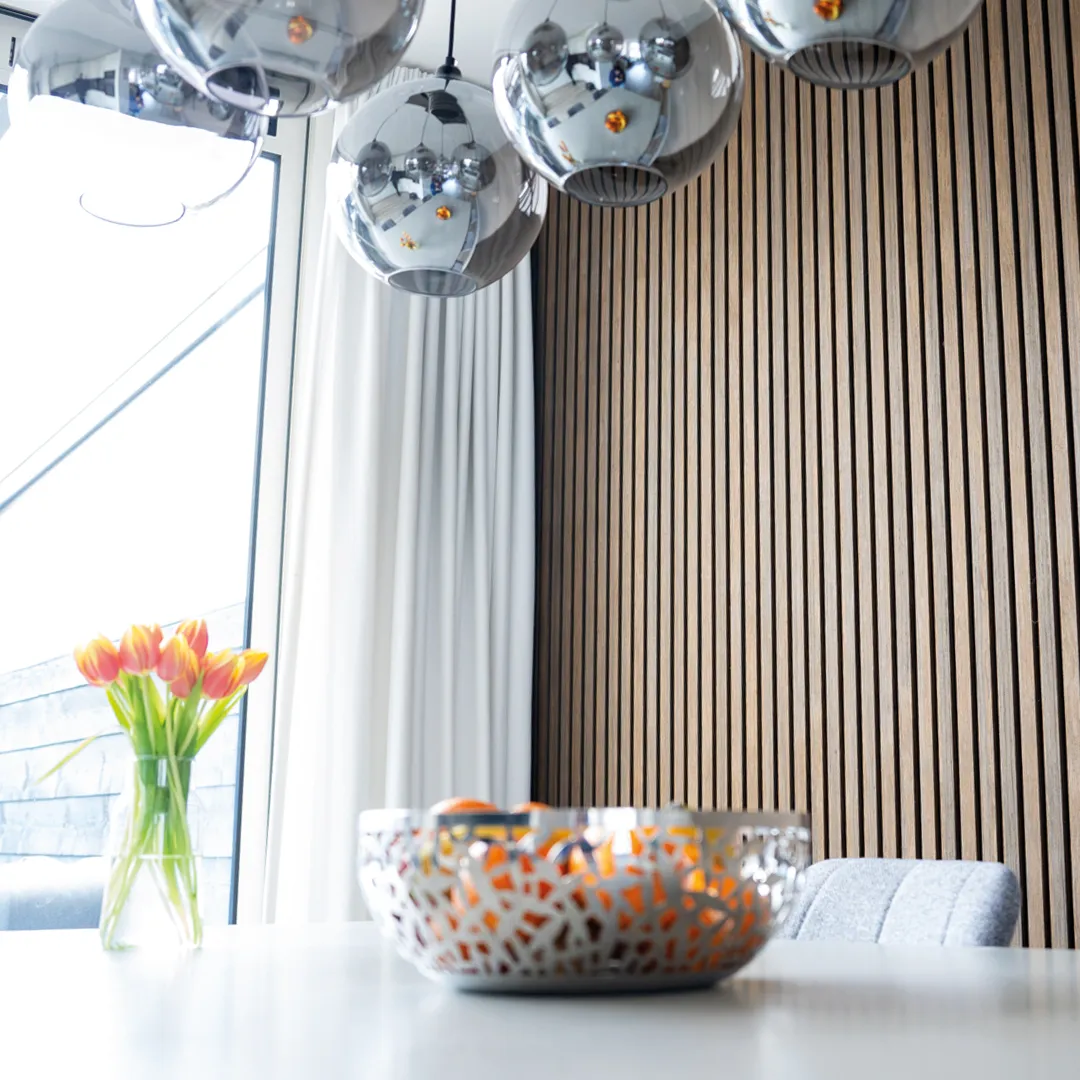 Acoustic Slat Wall Panel | Smoked Oak | Premium 3-sided Wood Veneer - Image 5