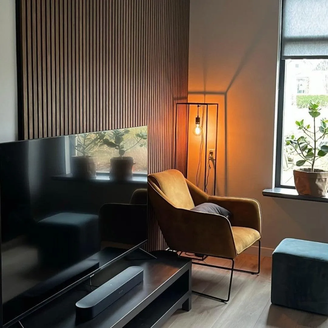 Acoustic Slat Wall Panel | Smoked Oak | Premium 3-sided Wood Veneer - Image 7