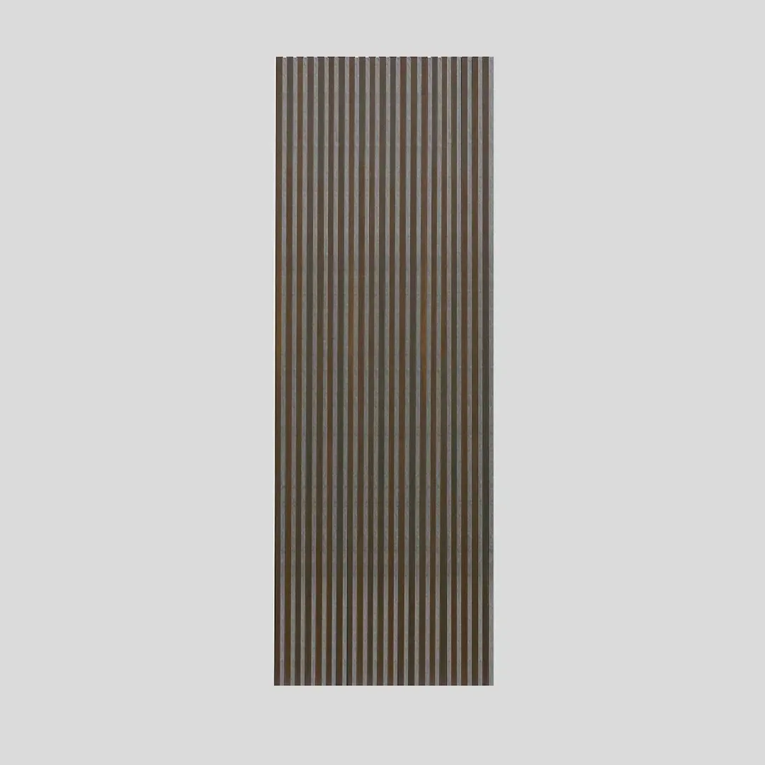 Acoustic Slat Wall Panel | Smoked Oak with Gray Felt | Premium 3-sided Wood Veneer - Image 6