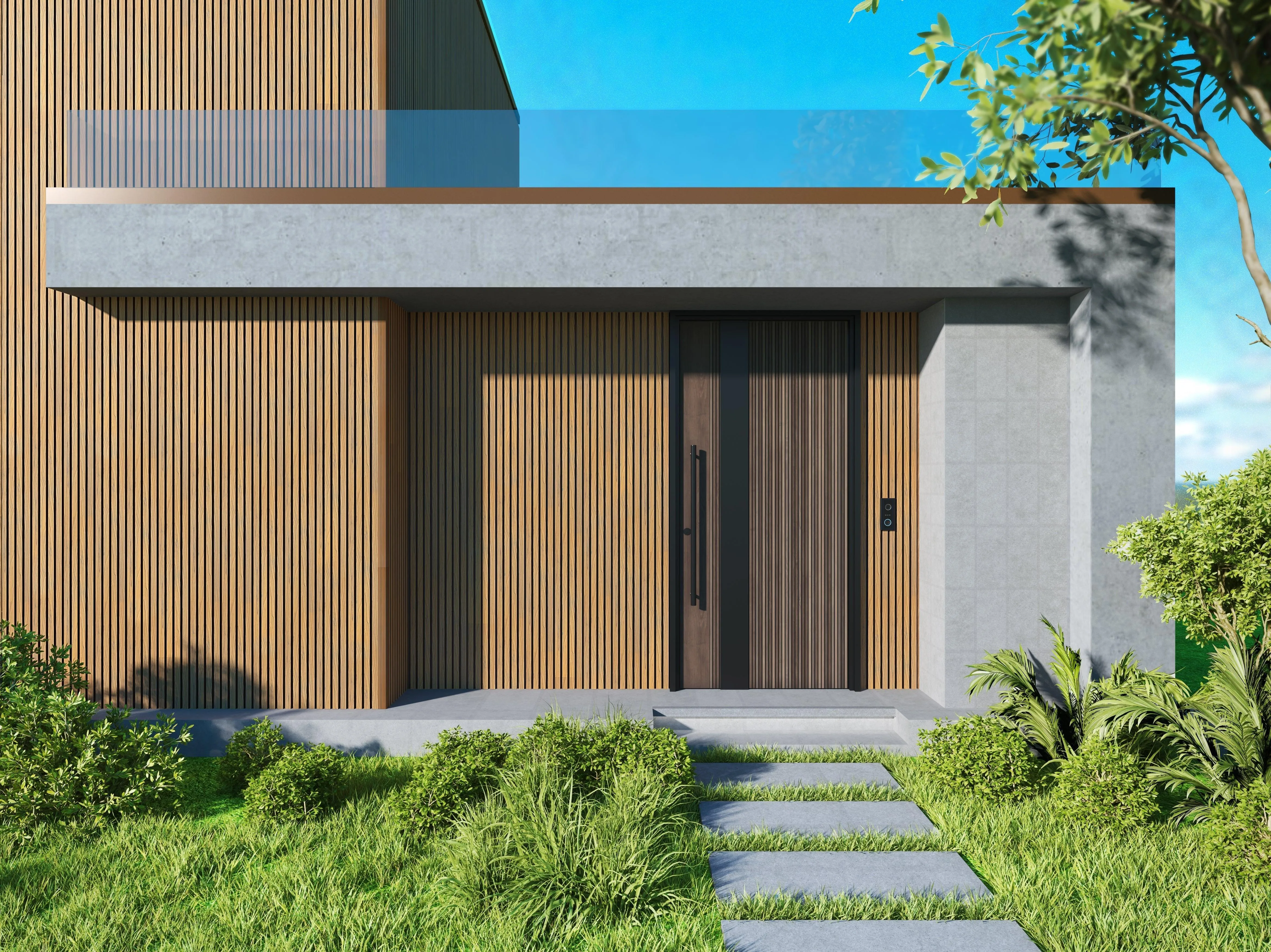 Exterior Wall Panel Birch 94.5" | Garden | 3D Wood Grain (2 Panels per Box) - Image 2