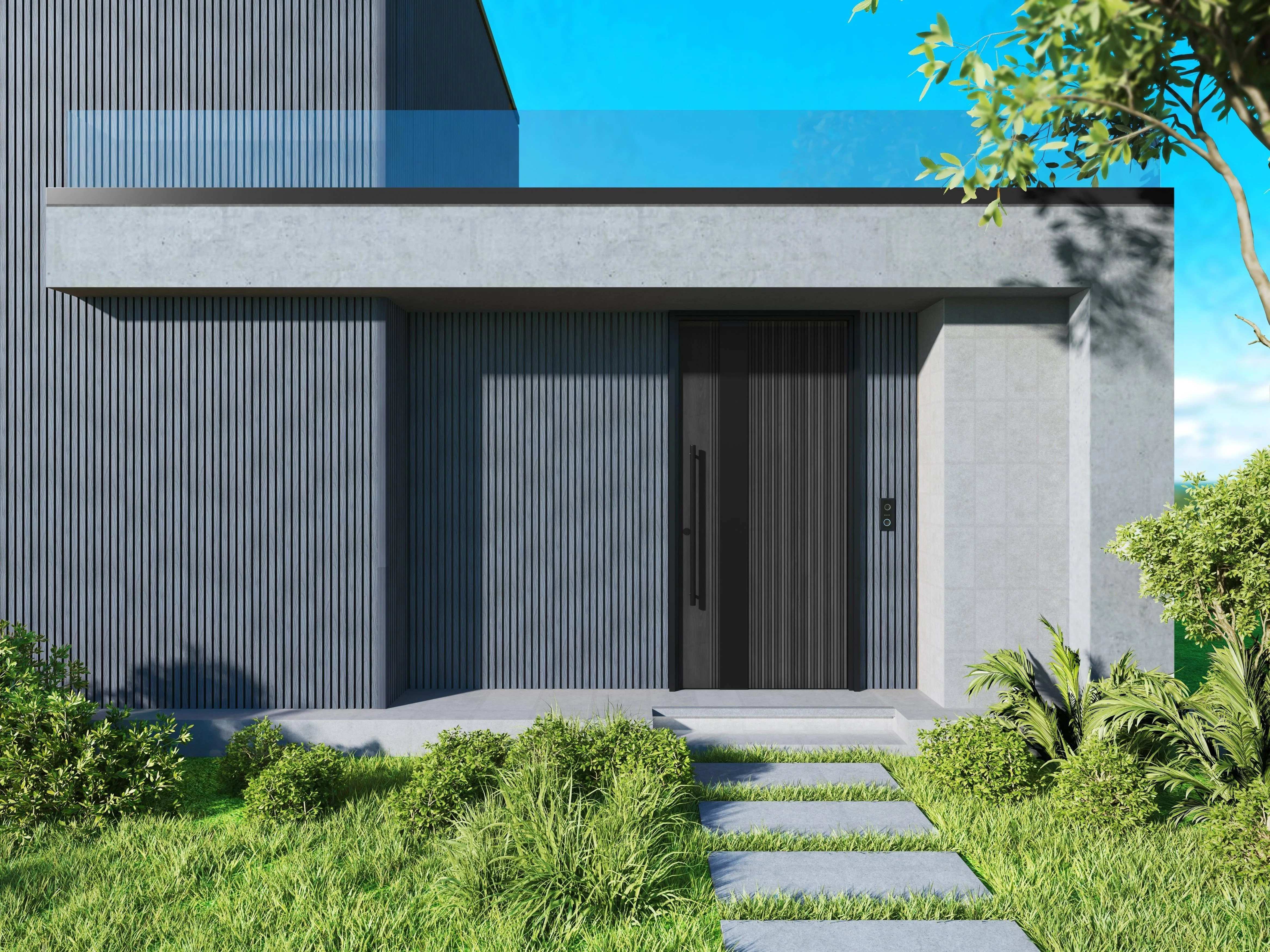 Exterior Wall Panel Stone Gray 94.5" | Garden | 3D Wood Grain (2 Panels per Box) - Image 2