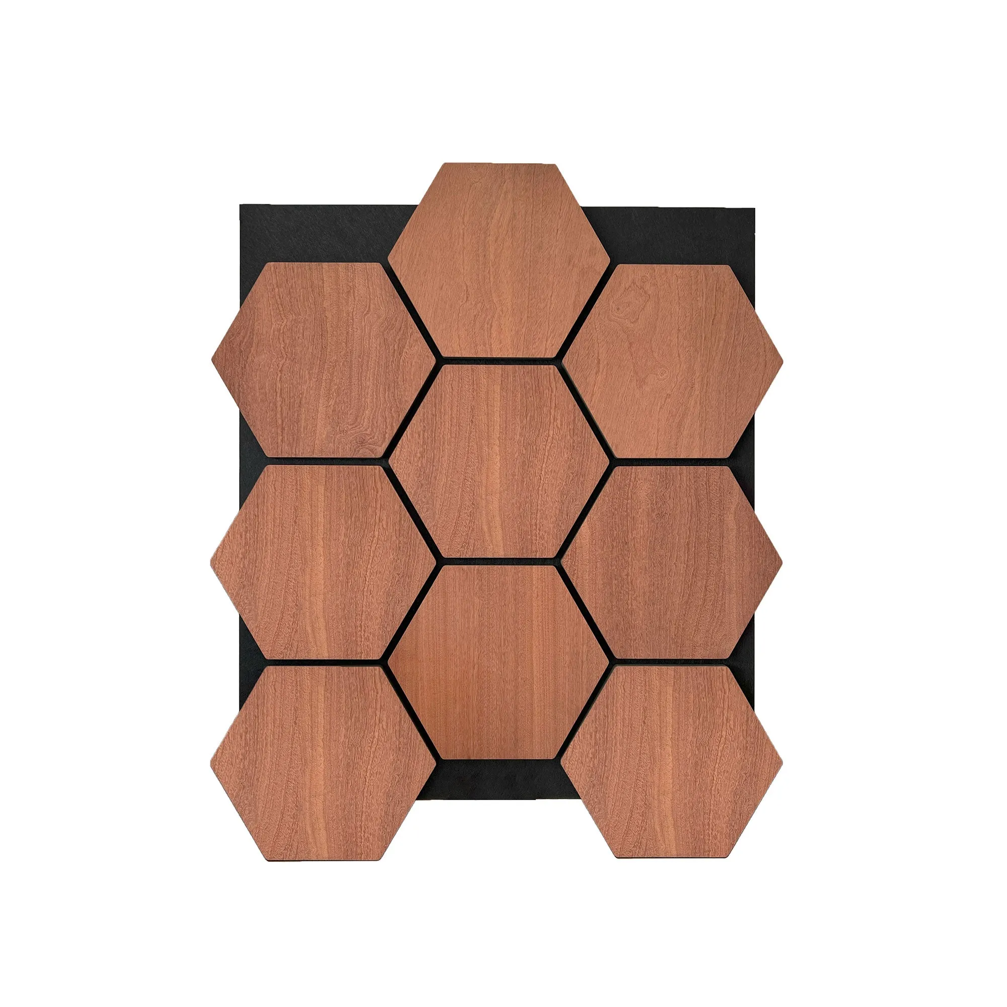Hexagon Acoustic Panel | Smoked Oak 32 Inch (4 Panels per Box) | Wall Decor - Image 2