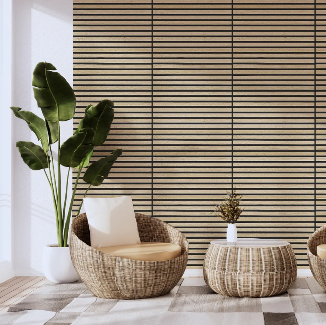 Tile (4 in a box) - Acoustic Slat Wall Panel | Natural Oak | Premium 3-sided Wood Veneer - Image 4
