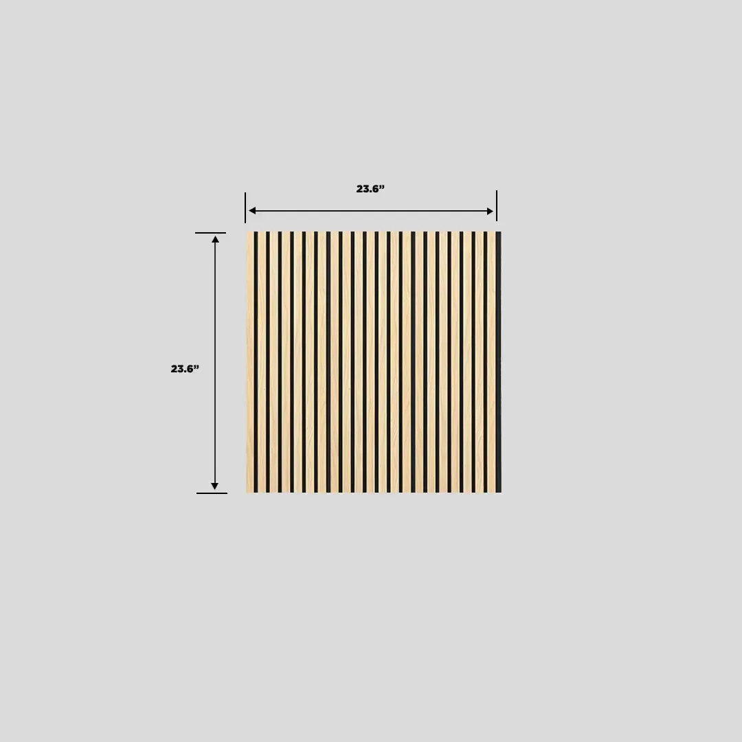 Tile (4 in a box) - Acoustic Slat Wall Panel | Natural Oak | Premium 3-sided Wood Veneer - Image 7