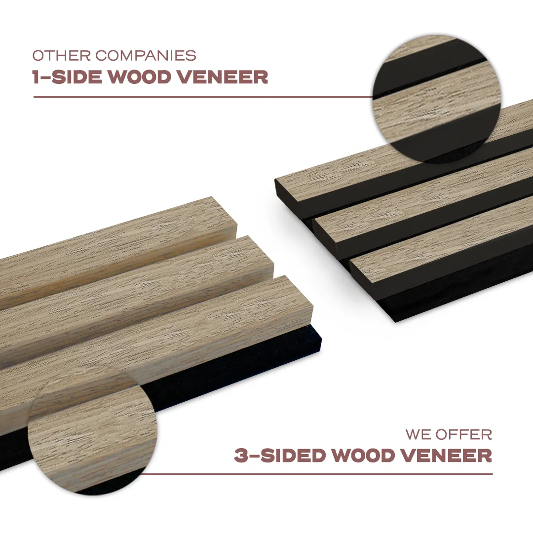 Acoustic Slat Wall Panel | Natural Oak | Premium 3-sided Wood Veneer - Image 8