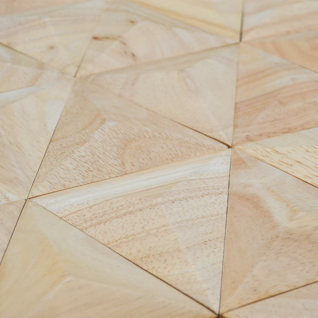 Wood Mosaic Panel | Spacious Rubber Wood Tile | 11.8"×13.8” - Image 4